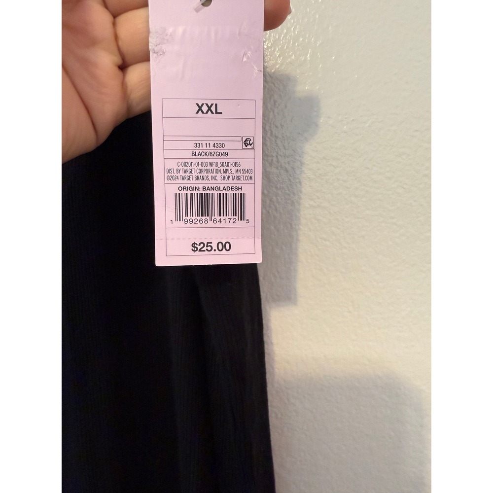 Wild Fable Womens XXL Black High-Rise Wide-Leg Ribbed Waistband Pants NWT - Picture 2 of 3